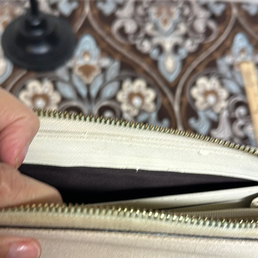 Coach Beige Zip-Around Wallet